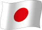 Flag of Japan flickering gradation image
