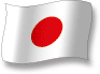 Flag of Japan flickering gradation shadow image