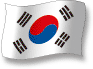 Flag of Korea flickering gradation shadow image