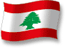 Flag of Lebanon flickering gradation shadow image