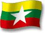 Flag of Myanmar flickering gradation shadow image