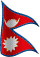 Flag of Nepal flickering gradation image