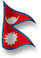Flag of Nepal flickering gradation shadow image