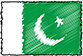 Flag of Pakistan handwritten image