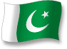 Flag of Pakistan flickering gradation shadow image