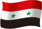 Flag of Syria flickering gradation image