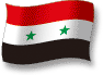 Flag of Syria flickering gradation shadow image
