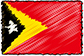Flag of The Democratic Republic of Timor-Leste handwritten image