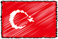 Flag of Turkey handwritten image