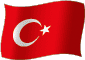 Flag of Turkey flickering gradation image