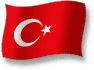 Flag of Turkey flickering gradation shadow image