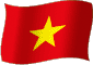 Flag of Vietnam flickering gradation image