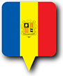 Billede af Andorras flag [Rund nål]