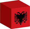 Albaniens flag billede [Cube]