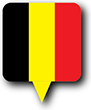 Billede af Belgiens flag [Rund nål]