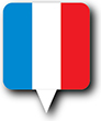 Flag of France image [Round pin]