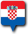 Flag of Croatia image [Round pin]