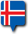 Flag of Iceland image [Round pin]
