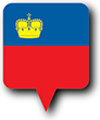 Flag of Liechtenstein image [Round pin]