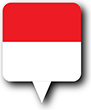 Flag of Monaco image [Round pin]