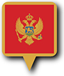 Flag of Montenegro image [Round pin]