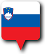 Flag of Slovenia image [Round pin]