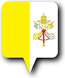 Flag of Vatican City image [Round pin]