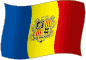 Andorras flag flimrende gradueringsbillede