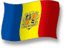 Andorras flag flimrende gradueringsskyggebillede