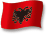 Albaniens flag flimrende graduering skyggebillede