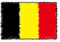 Belgiens flag håndskrevet billede