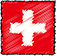 Flag of Switzerland handwritten image