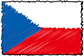 Flag of Czech Republic handwritten image