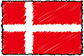 Flag of Denmark handwritten image