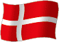 Flag of Denmark flickering gradation image