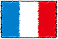 Flag of France handwritten image