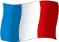 Flag of France flickering gradation image