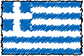 Grækenlands flag håndskrevet billede
