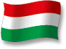 Flag of Hungary flickering gradation shadow image