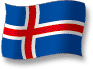 Flag of Iceland flickering gradation shadow image