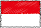 Flag of Monaco handwritten image