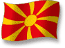 Flag of Macedonia flickering gradation shadow image