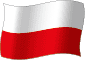 Flag of Poland flickering gradation image