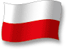 Flag of Poland flickering gradation shadow image