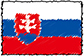 Flag of Slvak Republic handwritten image
