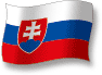 Flag of Slvak Republic flickering gradation shadow image