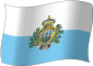 Flag of San Marino flickering gradation image