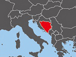 Location of Bosnia and Herzegowina