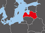 Location of Latvia