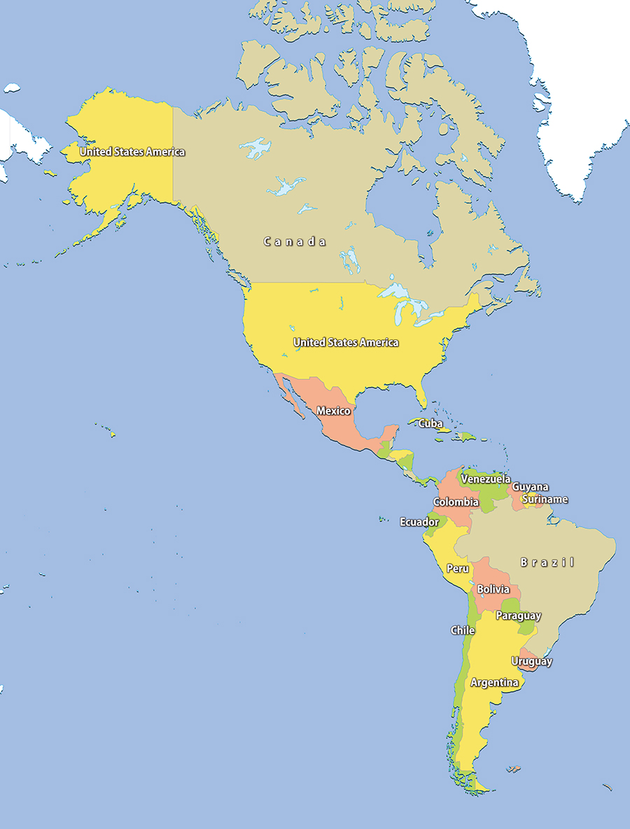 America area map image